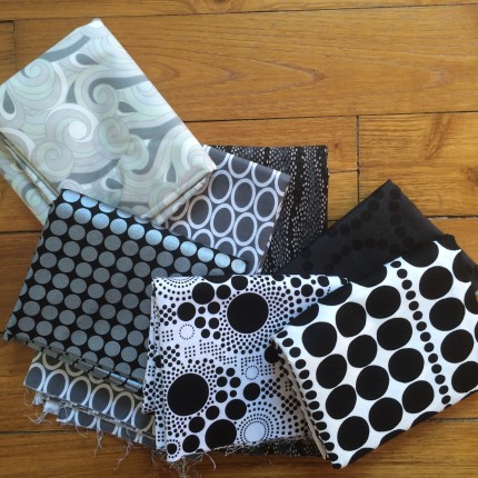 black and grey fabrics