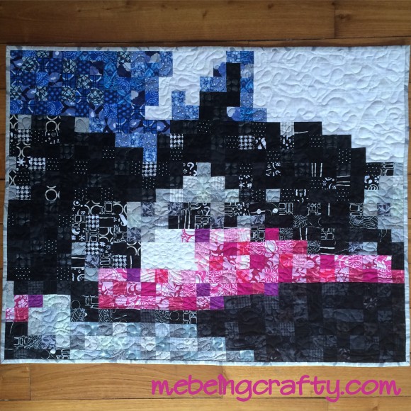 Volcano Pixel Art Quilt